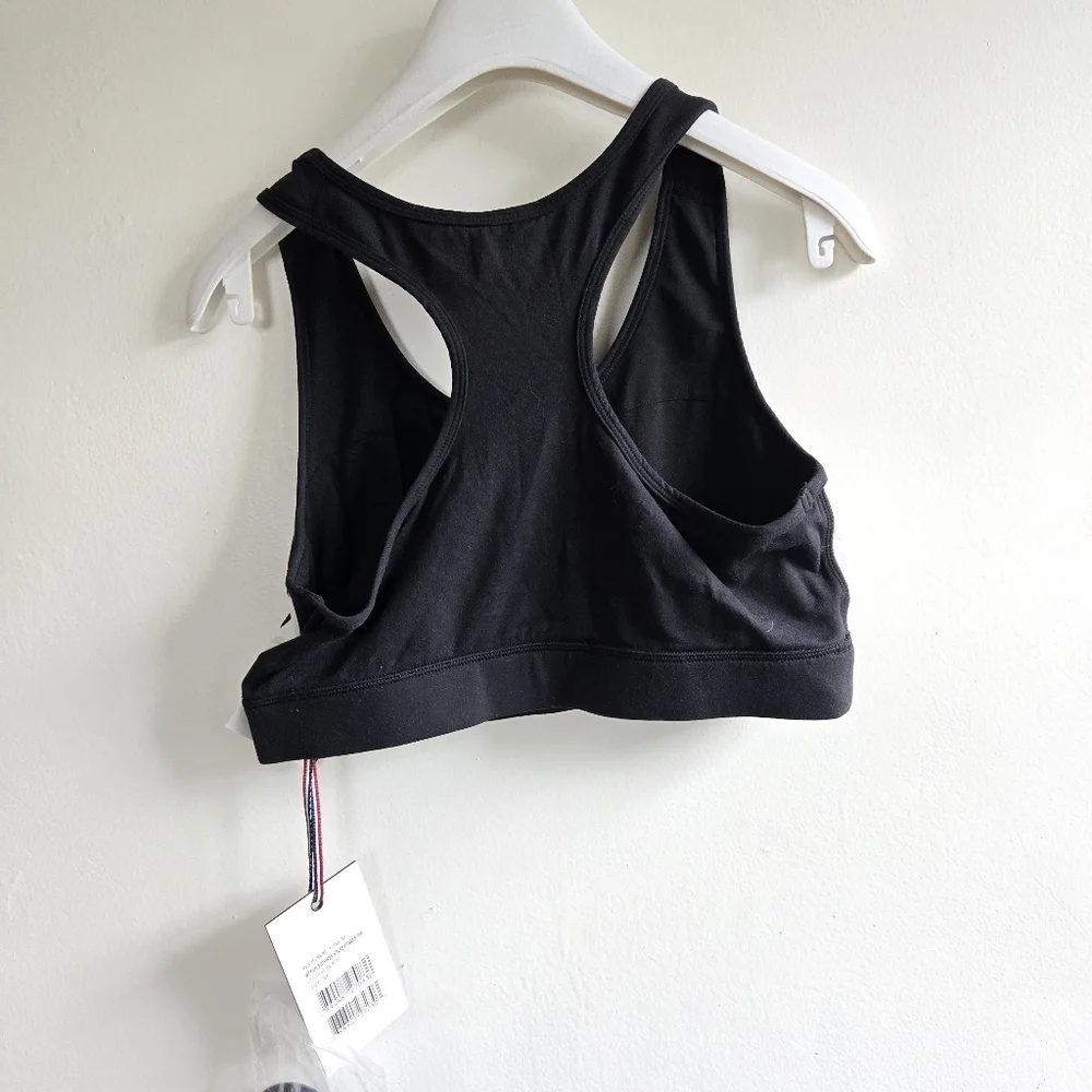 New Perfect Moment Stripes Stars Black/White Sports Bra Medium NWT